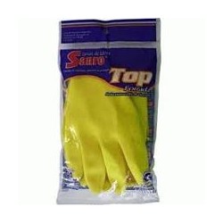LUVA LATEX [G] AMARELA PAR SANRO