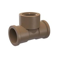 AMANCO TEE MARROM 3/4 C/ ROSCA 1/2
