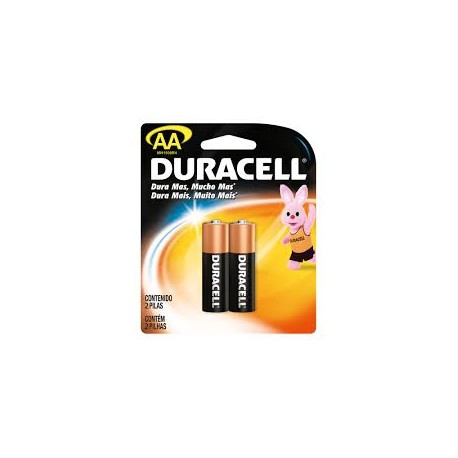 PILHA PEQ 2 PC DURACELL AA