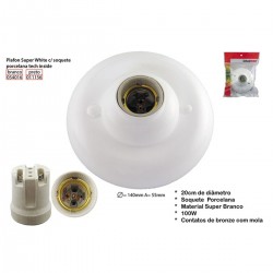 PLAFON BRANCO SOQUETE PORCELANA INTERNEED