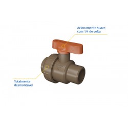 REGISTRO PVC 3/4 COM UNIÃO FORTLEV