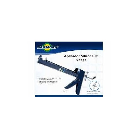APLICADOR SILICONE METAL 9" BRASFORT