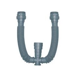 SIFÃO SANFONADO DUPLO METASUL