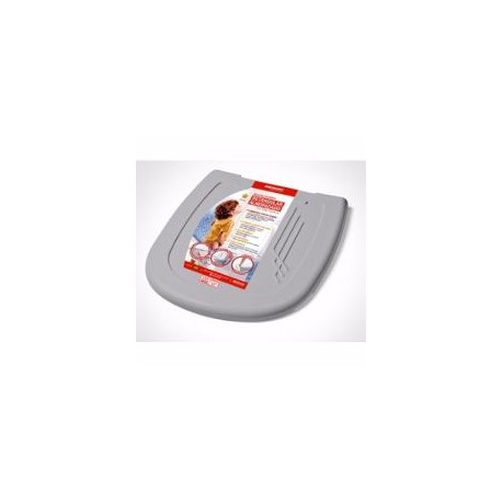 TAMPA DE VASO ALMOFADADA CINZA CLARO QUADRADO MEBUKI