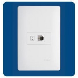 TOMADA PARA TELEFONE RJ11- 2VIAS COM PLACA 4X2 FAME