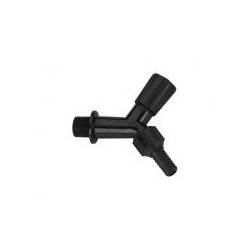 TORNEIRA TANQUE 3/4 PVC CURTA COM BICO PRETA AMANCO