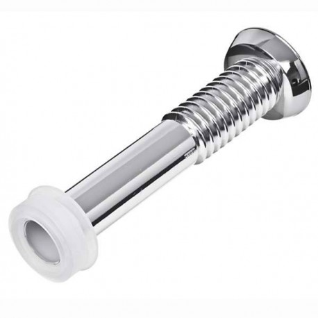 TUBO LIGAÇÃO VASO PVC CROMADO SANFONADO AJUSTÁVEL ASTRA