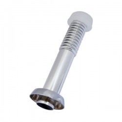 TUBO LIGAÇÃO VASO PVC AJUSTÁVEL FLEXÍVEL CROMADO ASTRA