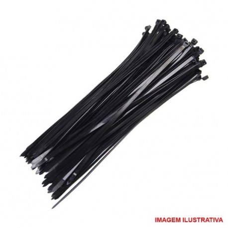 ABRAÇADEIRA NYLON 7,6x400MM PRETO BRASFORT PACOTE COM 50 UNIDADES