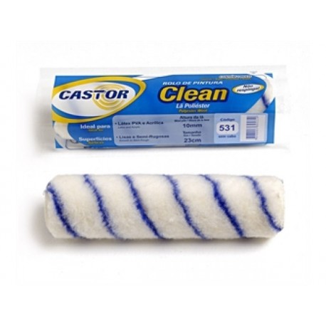 ROLO PINTURA LÃ POLIÉSTER ANTI GOTAS 23CM CASTOR