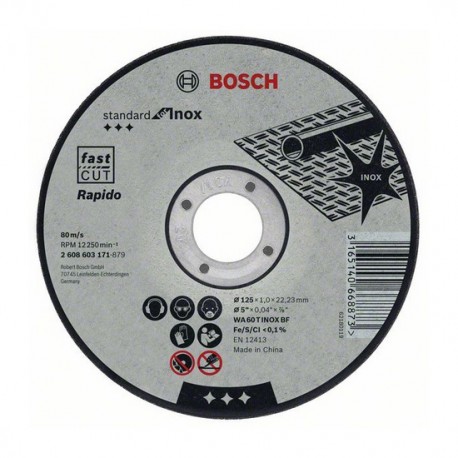 BOSCH DISCO FERRO INOX WA 60T BF