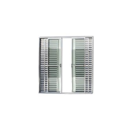 PORTA ALUMÍNIO BALCÃO 210X120CM 6 FOLHAS