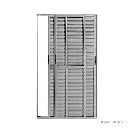 PORTA ALUMÍNIO BALCÃO 210X160CM 3 FOLHAS