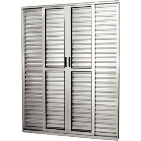 PORTA ALUMÍNIO BALCÃO 210X200CM 6 FOLHAS