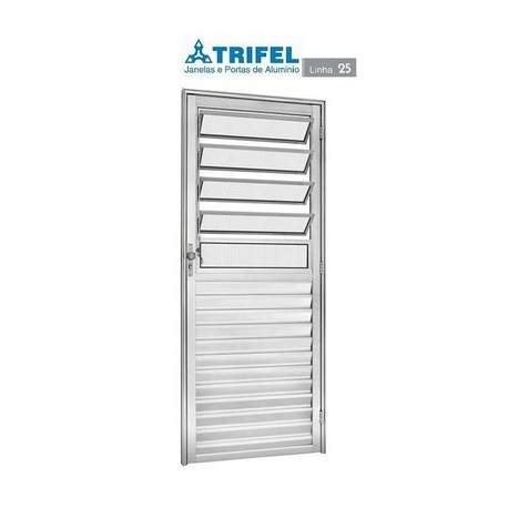 PORTA ALUMÍNIO BASCULANTE DIREITA 100X120CM TRIFEL