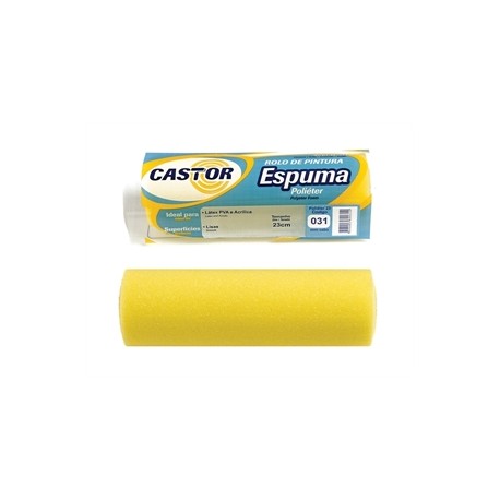 CASTOR ROLO ESPUMA 23CM COD:031 AMARELO
