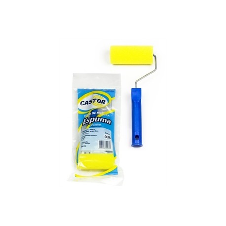 CASTOR ROLO ESPUM 09CM COD:036 C/CABO AMARELO