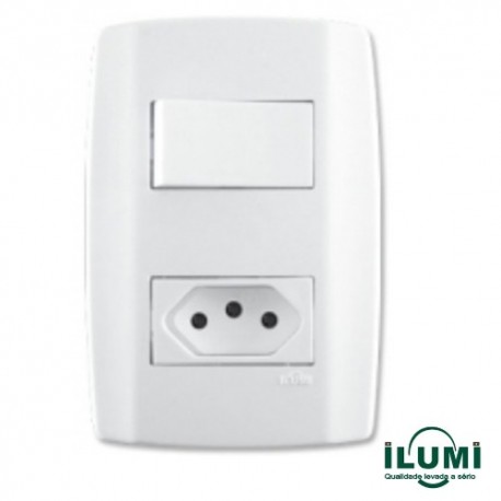 ILUMI 1 INTERRUPTOR PARALELO 1 TOMADA BRANCO