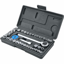 JOGO SOQUETE SEXTAVADO 40PCS FERTAK TOOLS